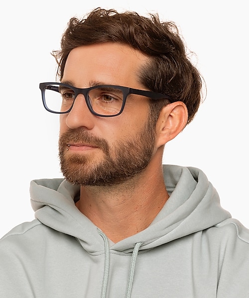 Recife Blauw AcetaatEyeglass Frames voor heren van B24