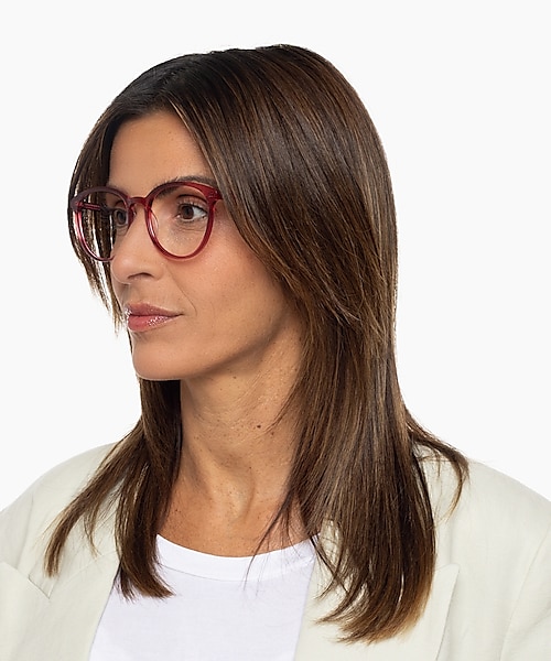 New York Roze AcetaatEyeglass Frames voor dames van B24