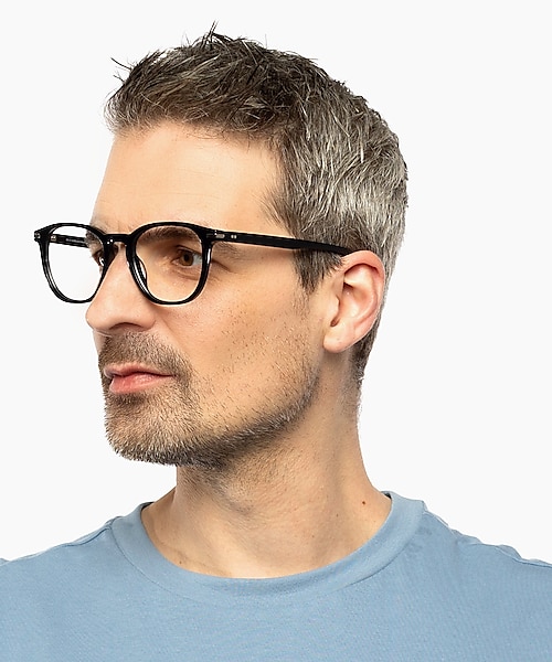 Preston Schwarz AcetatEyeglass Frames für Herren von B24