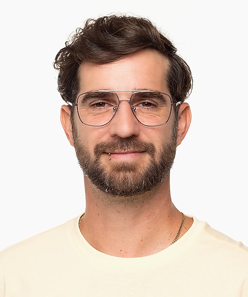 Douglas Matt Silver  &  Crystal MetallEyeglass Frames für Herren von B24