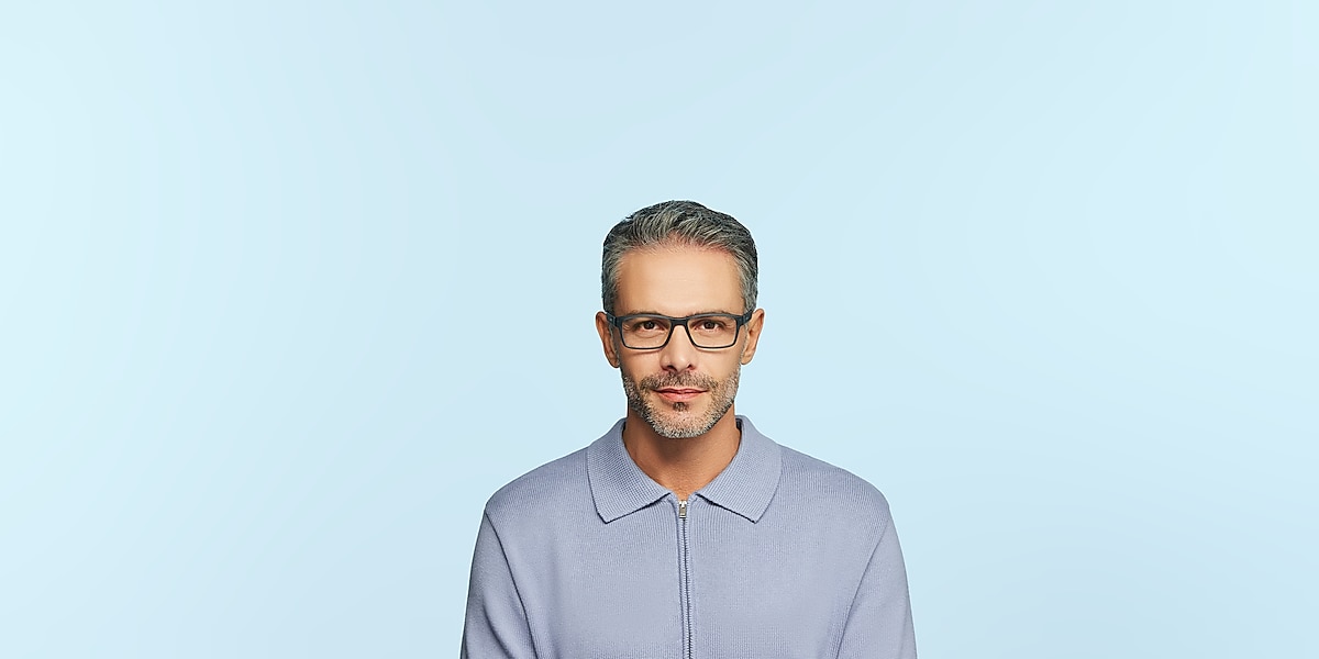 AN7179 Matt Blau KunststoffEyeglass Frames für Damen von B24