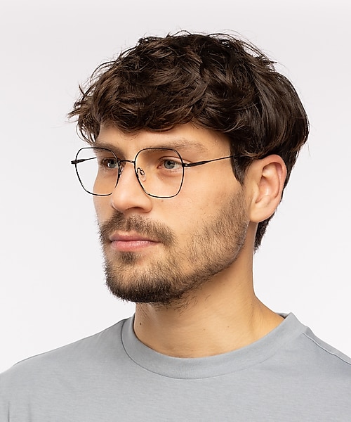 Claire Zwart  &  kristal mauve MetaalEyeglass Frames voor heren van B24