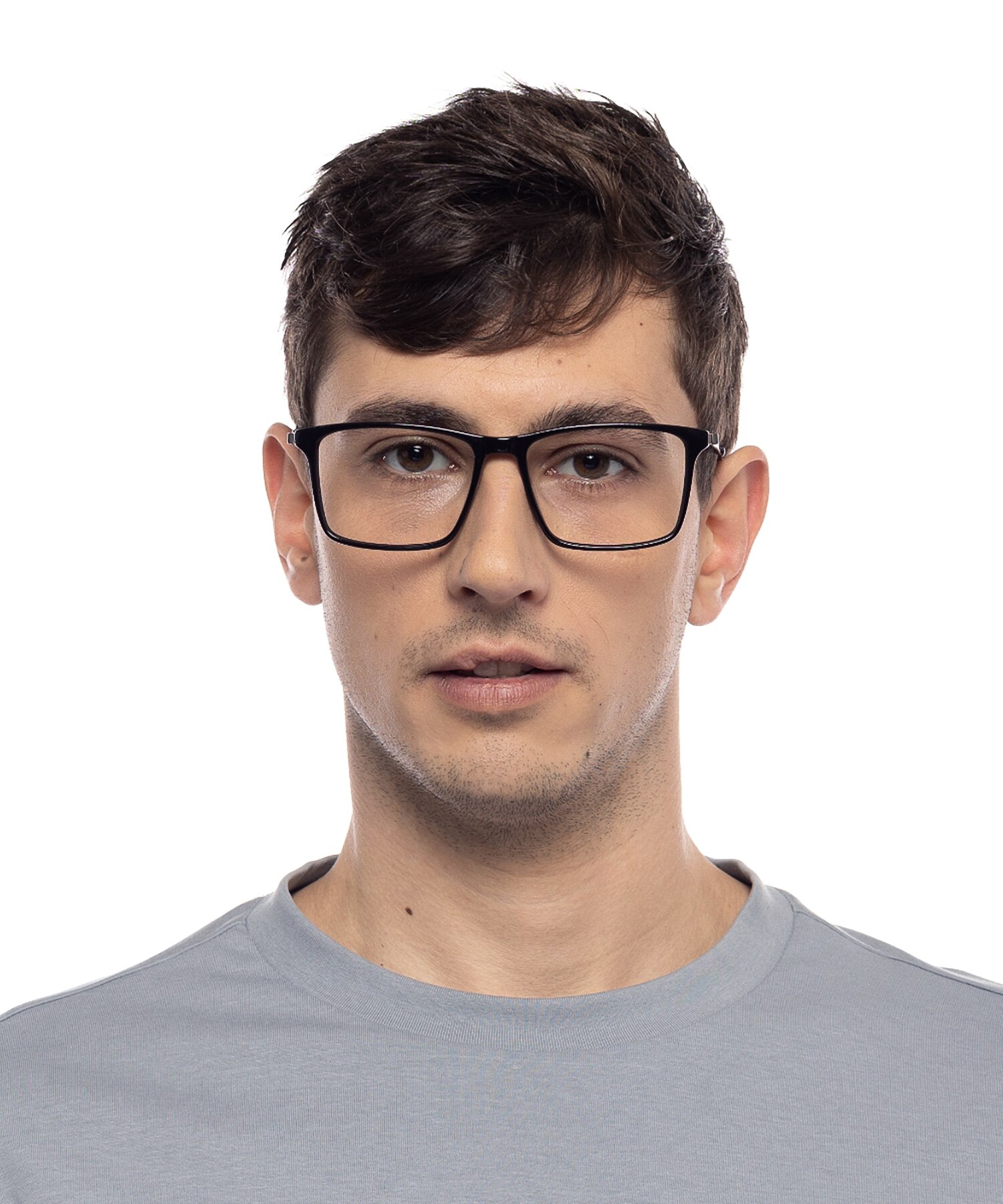 Perry Black  &  Matt Light Gun AcetatEyeglass Frames für Herren von B24