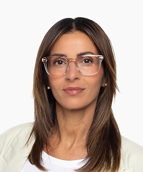 Bel Air Kristal nude  &  paars  &  roze AcetaatEyeglass Frames voor dames van B24