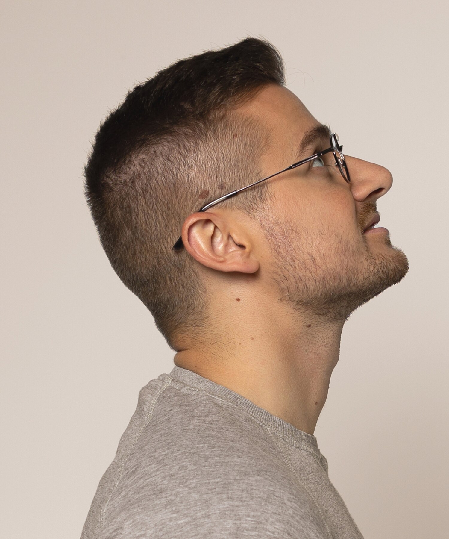 Wien Gunmetal  &  grijs Havana MetaalEyeglass Frames voor heren van B24