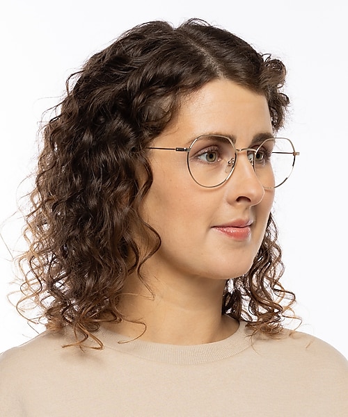 Maui Hellgold MetallEyeglass Frames für Damen von B24