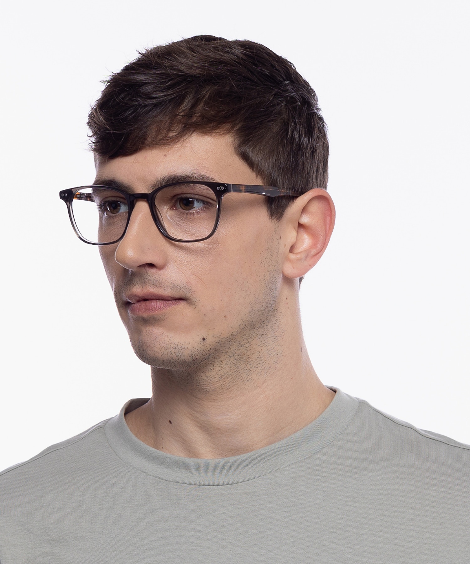 Johnny Kristal grijs  &amp;  grijs Havana AcetaatEyeglass Frames voor heren van B24