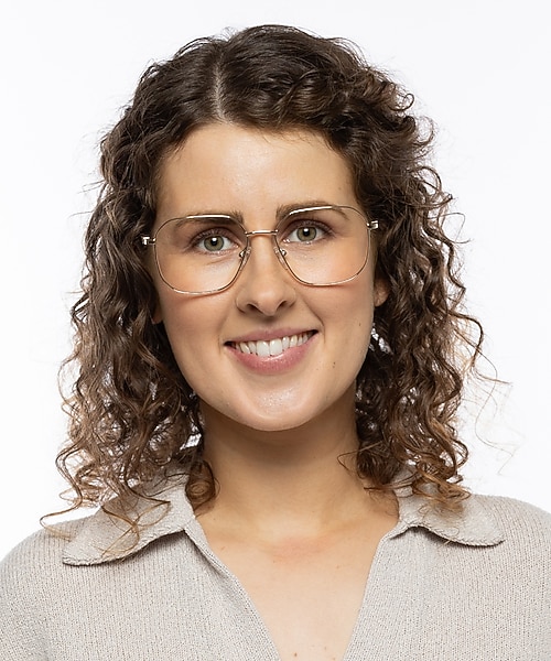 Düsseldorf Goud MetaalEyeglass Frames voor dames van B24