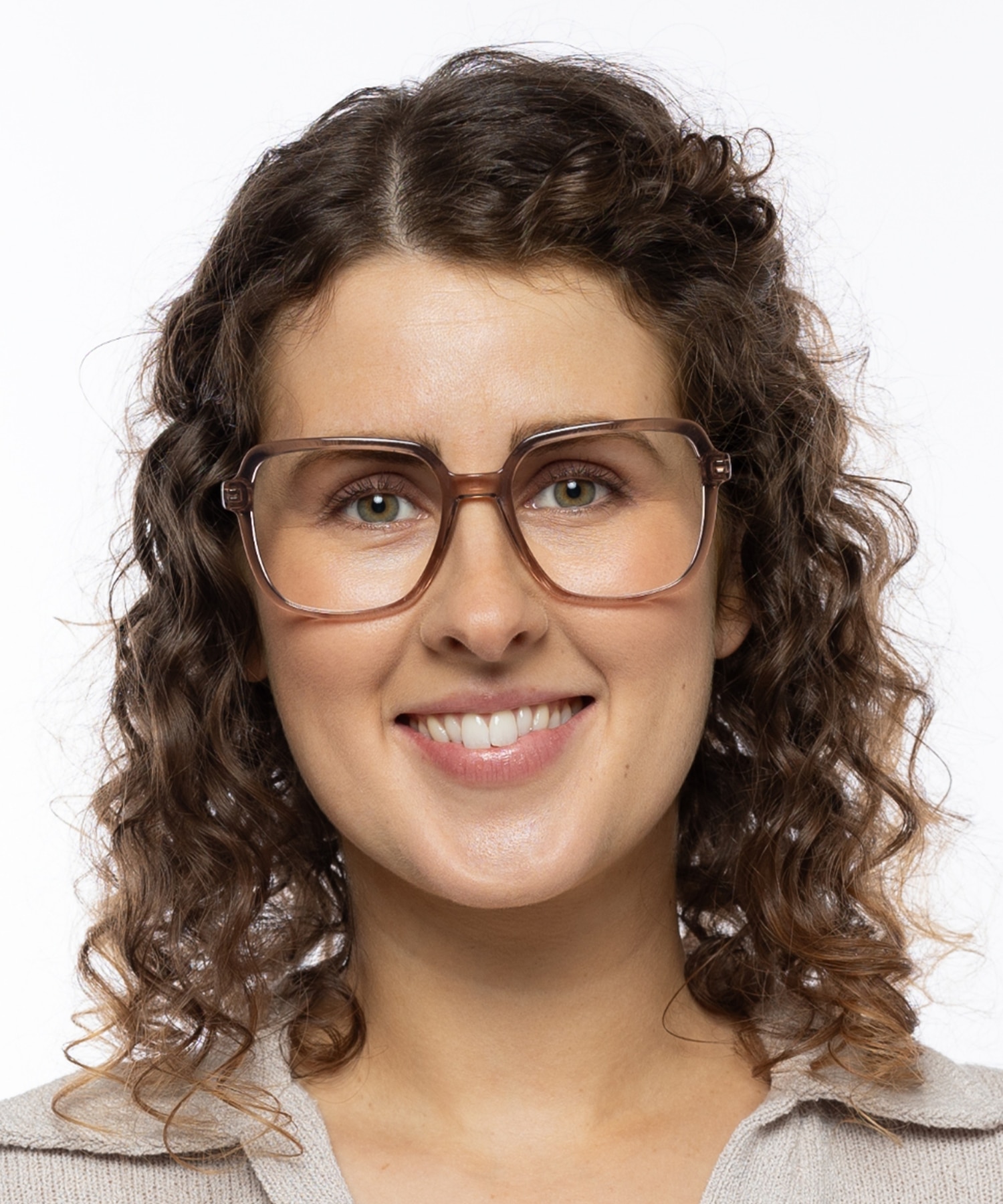 Hanna Kristal lichtroze KunststofEyeglass Frames voor dames van B24