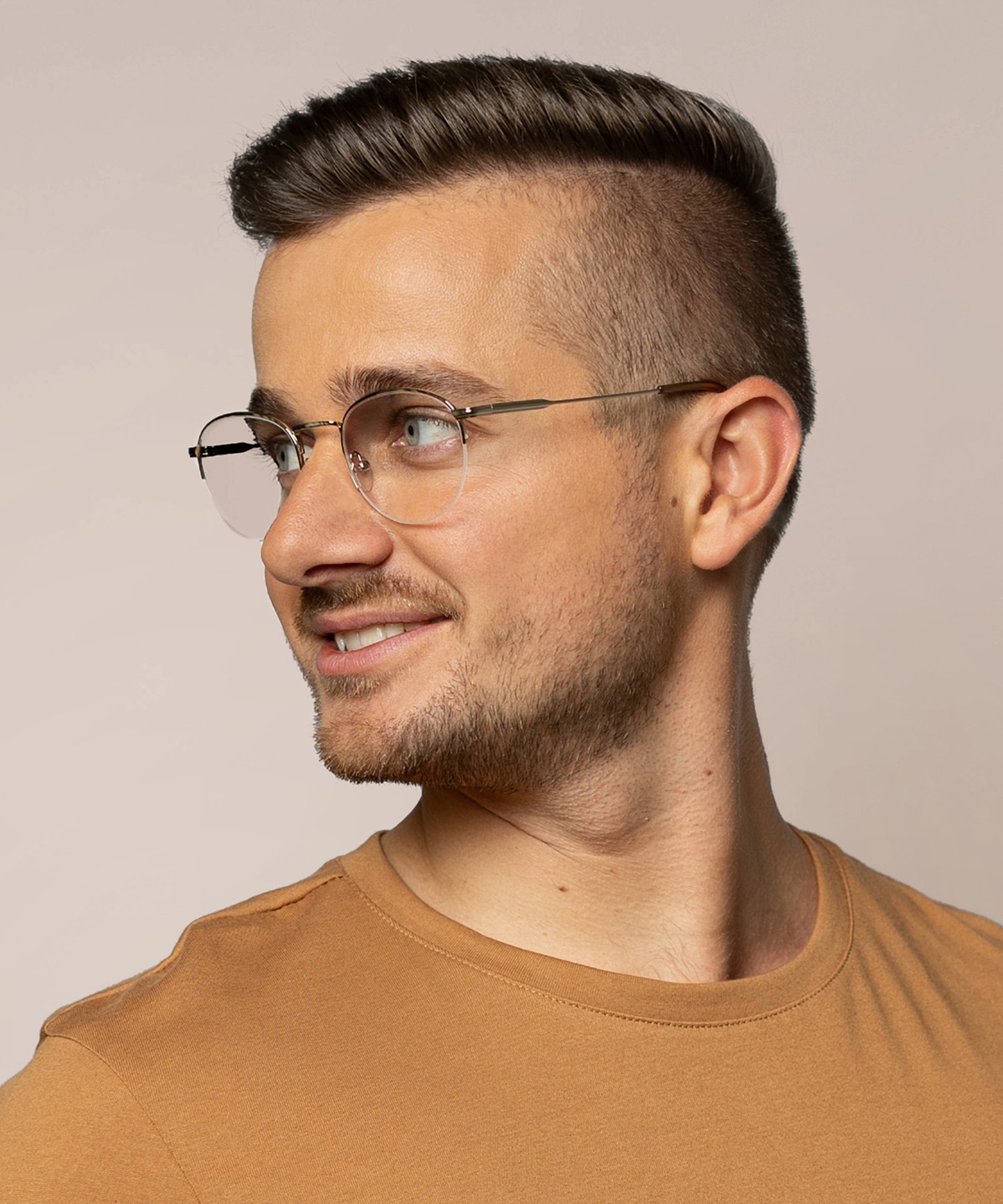 Belfast Goud MetaalEyeglass Frames voor heren van B24