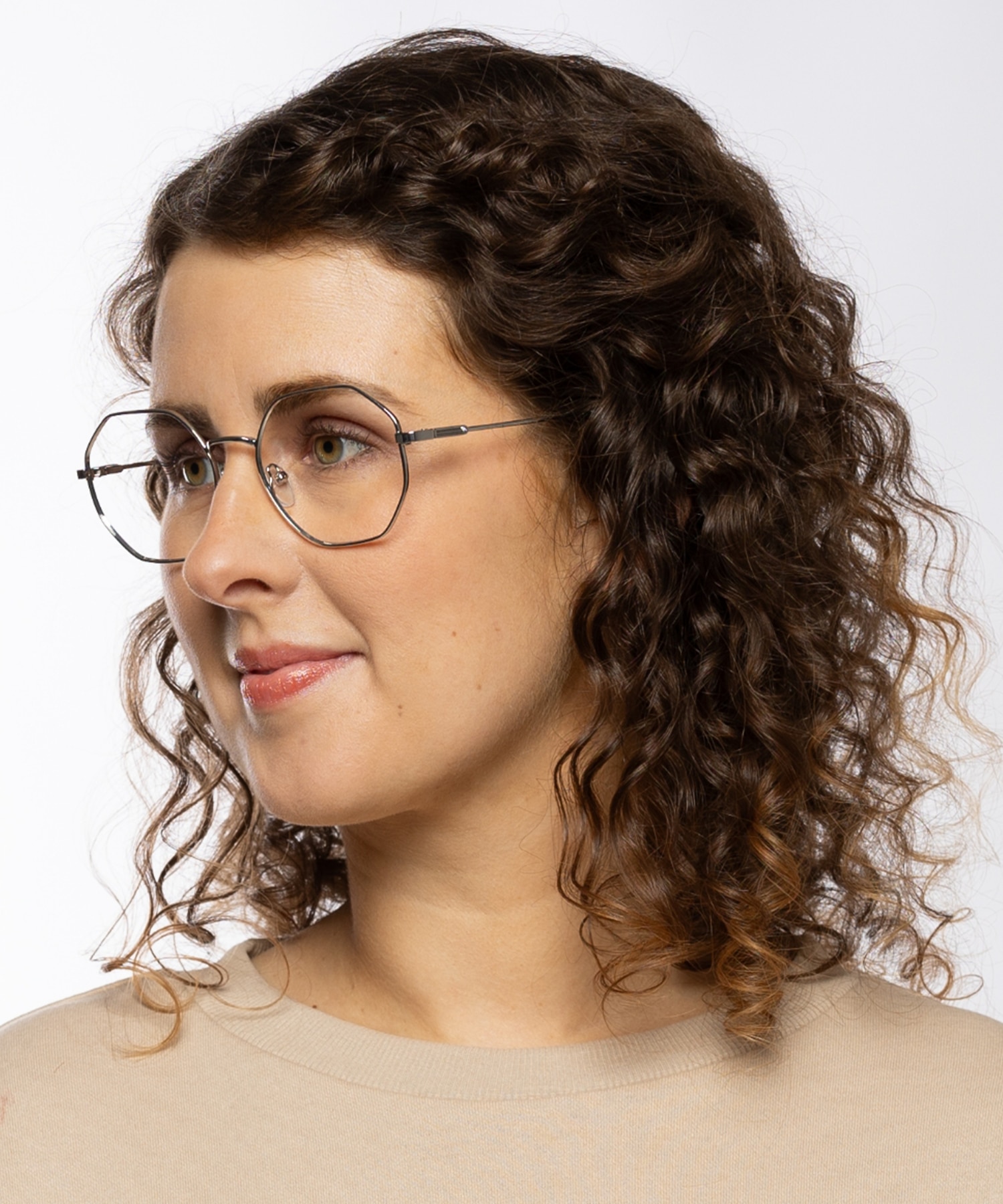 Istanbul Silber MetallEyeglass Frames für Damen von B24