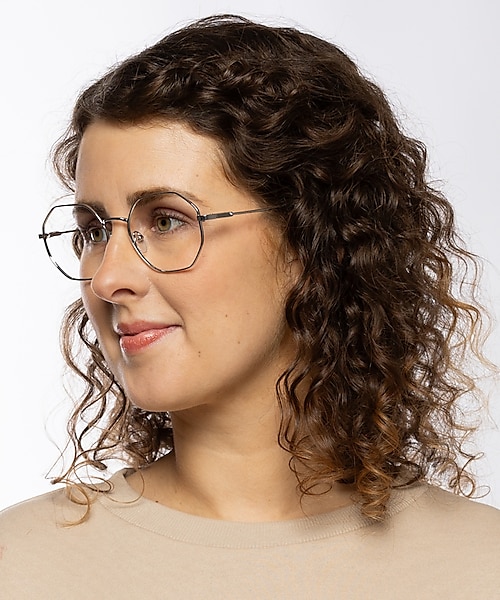 Istanbul Silber MetallEyeglass Frames für Damen von B24