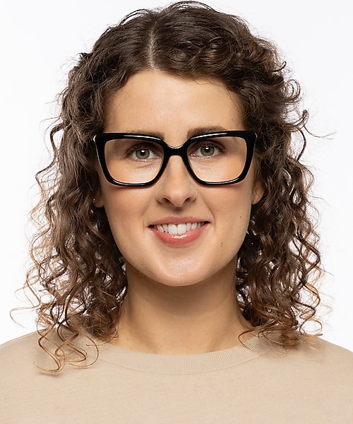 Whitney Zwart AcetaatEyeglass Frames voor dames van B24