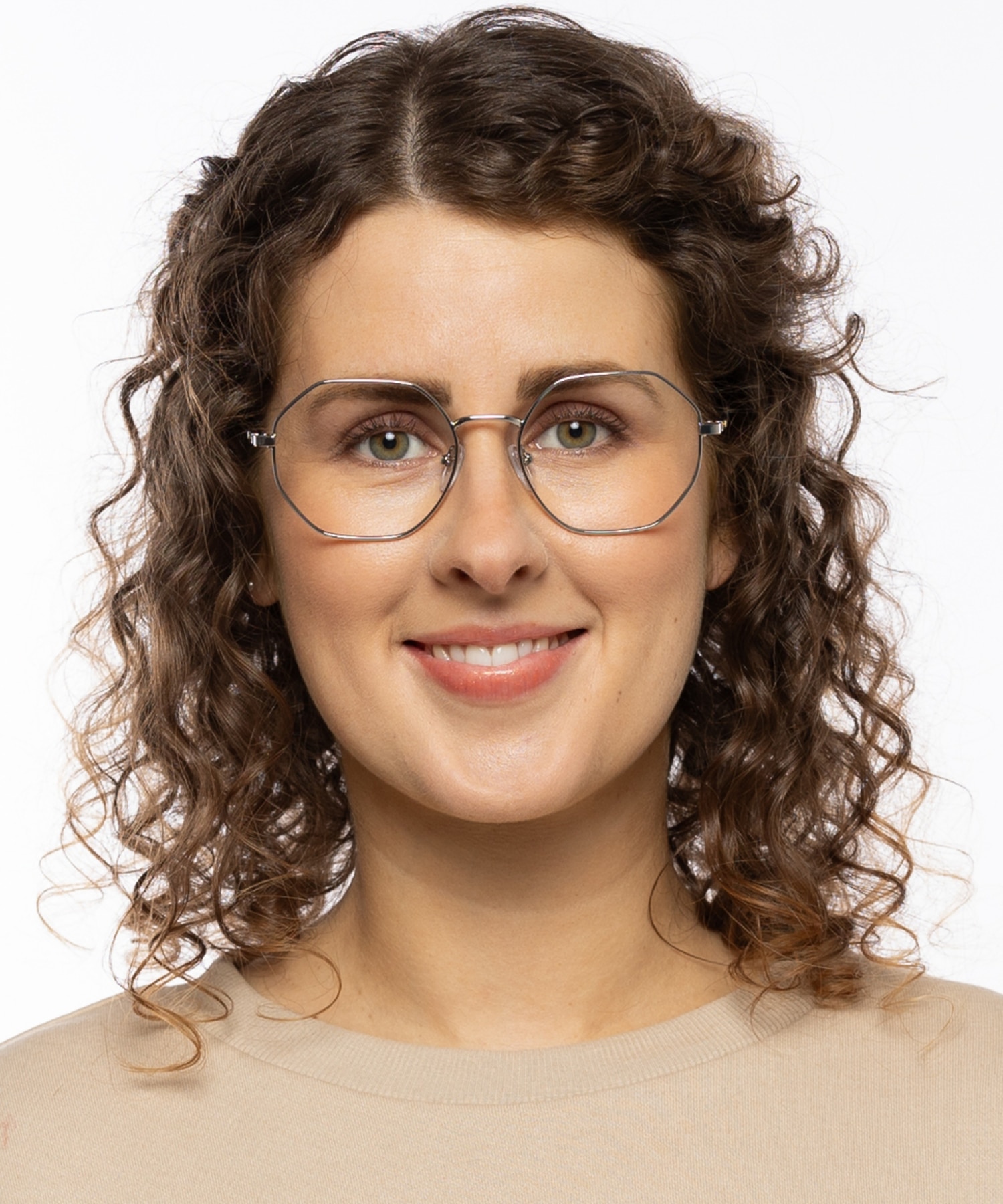 Istanbul Silber MetallEyeglass Frames für Damen von B24