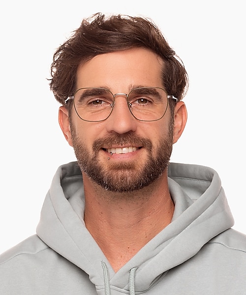 Tanger Matzilver  &  groen MetaalEyeglass Frames voor heren van B24