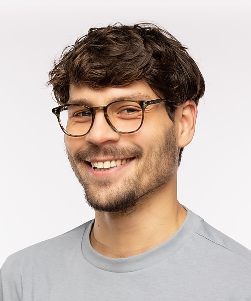 Chelsea Groen Havana AcetaatEyeglass Frames voor heren van B24