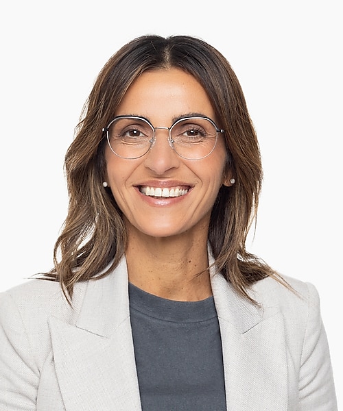 Ibiza Matzilver & zwart MetaalEyeglass Frames voor dames van B24