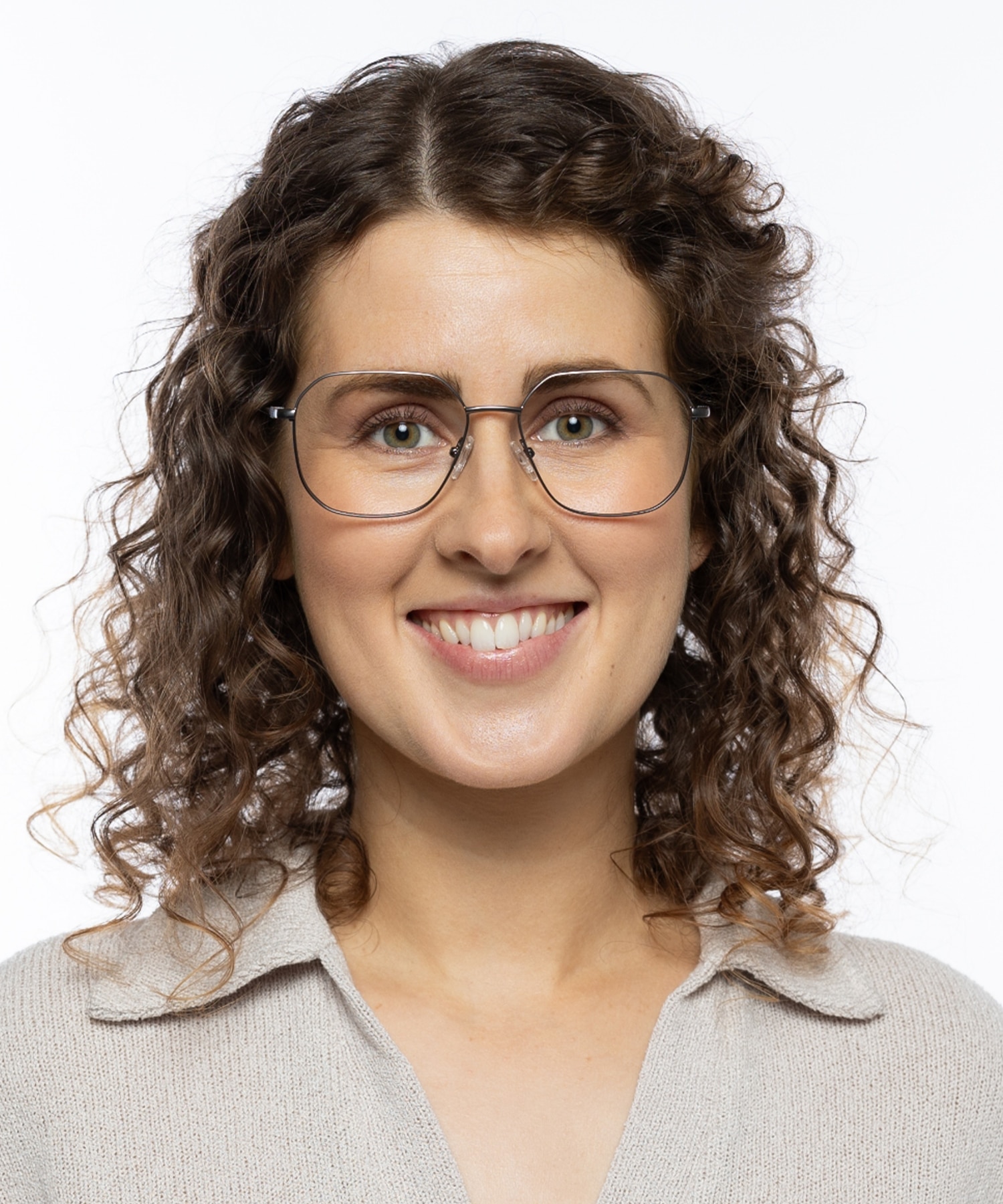 Düsseldorf Mat gunmetal MetaalEyeglass Frames voor dames van B24