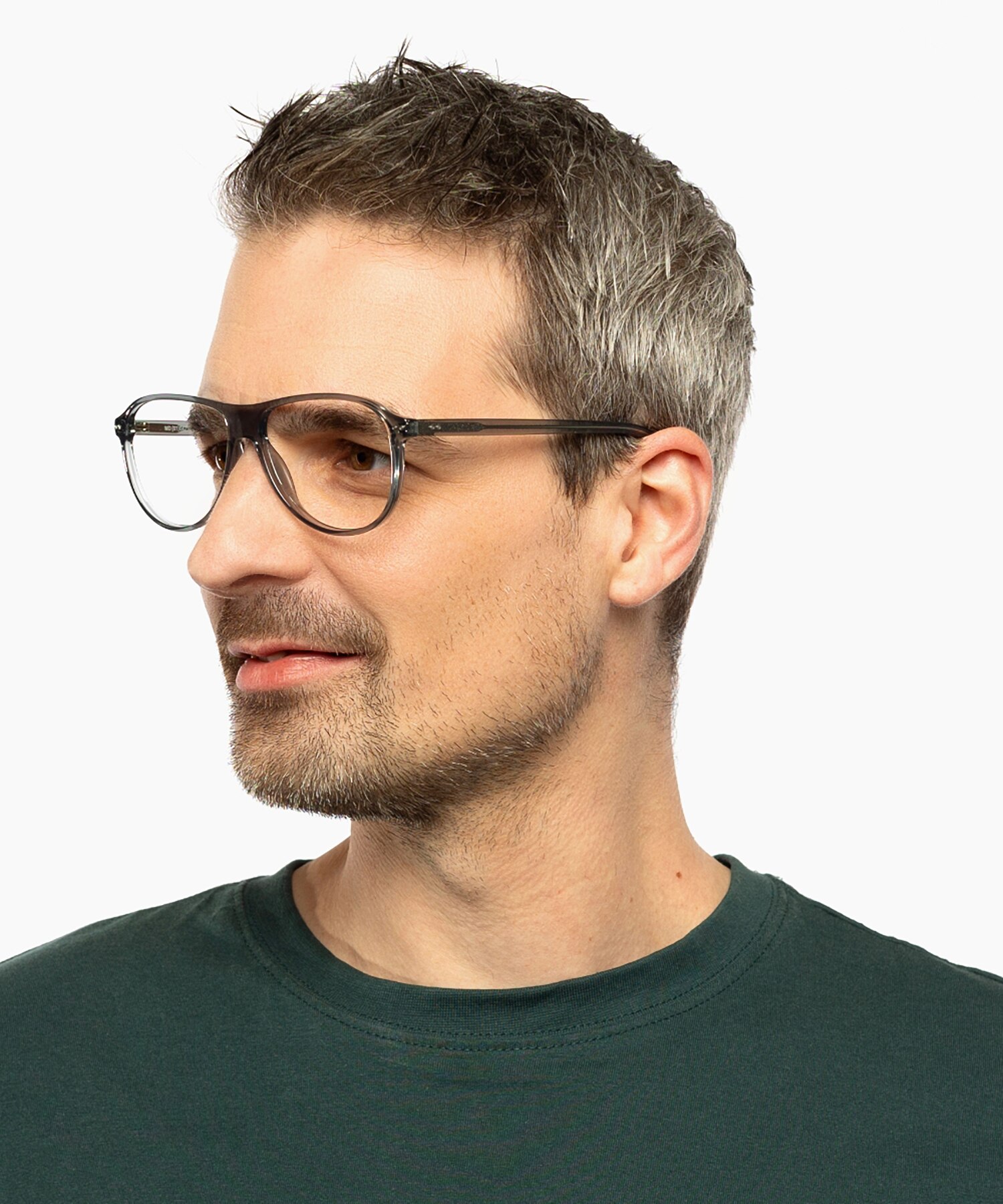 Dallas Crystal Grau KunststoffEyeglass Frames für Herren von B24