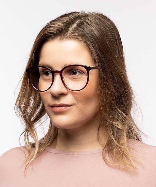 New York Rood AcetaatEyeglass Frames voor dames van B24
