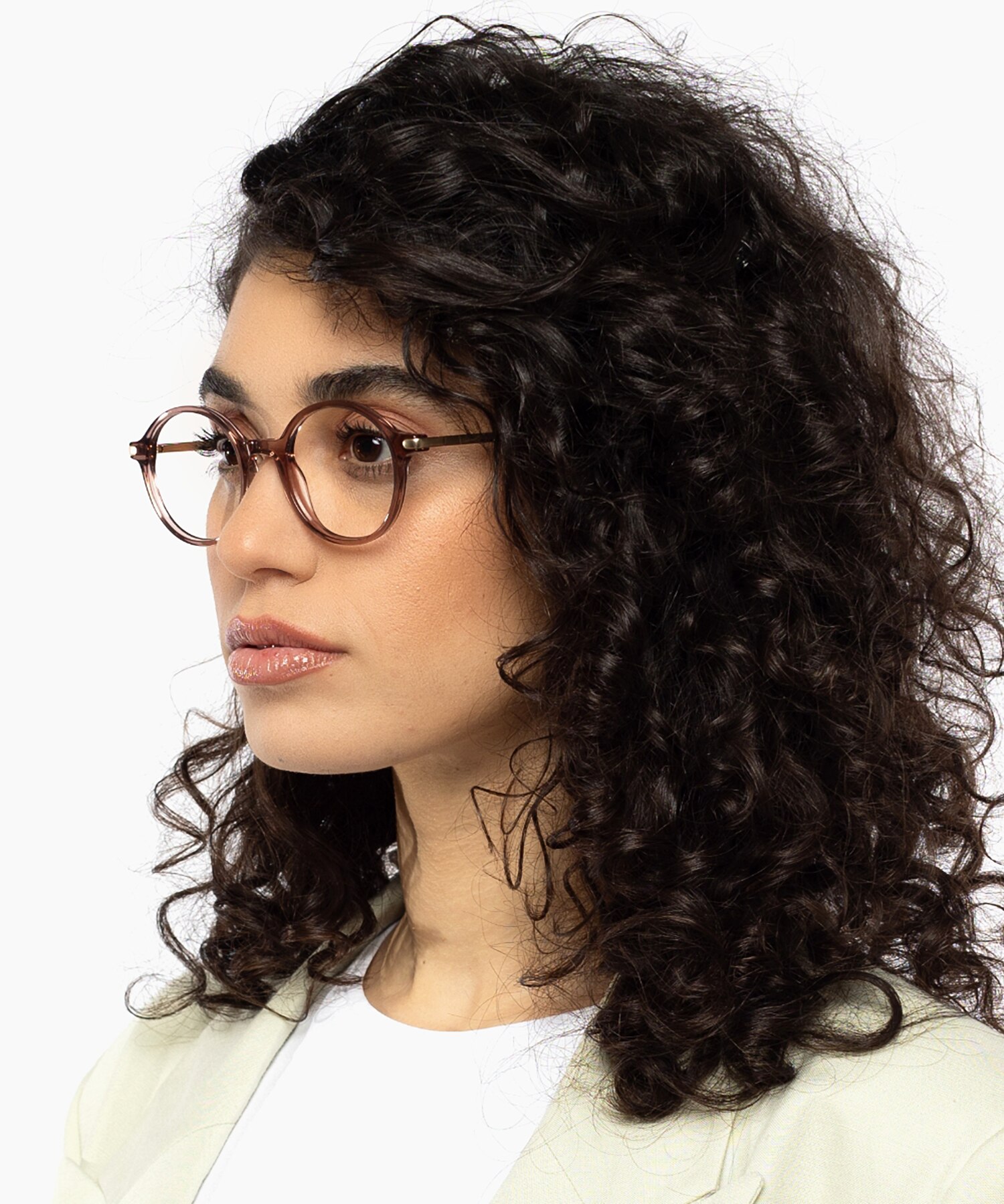 Albany Crystal Hellbraun AcetatEyeglass Frames für Damen von B24