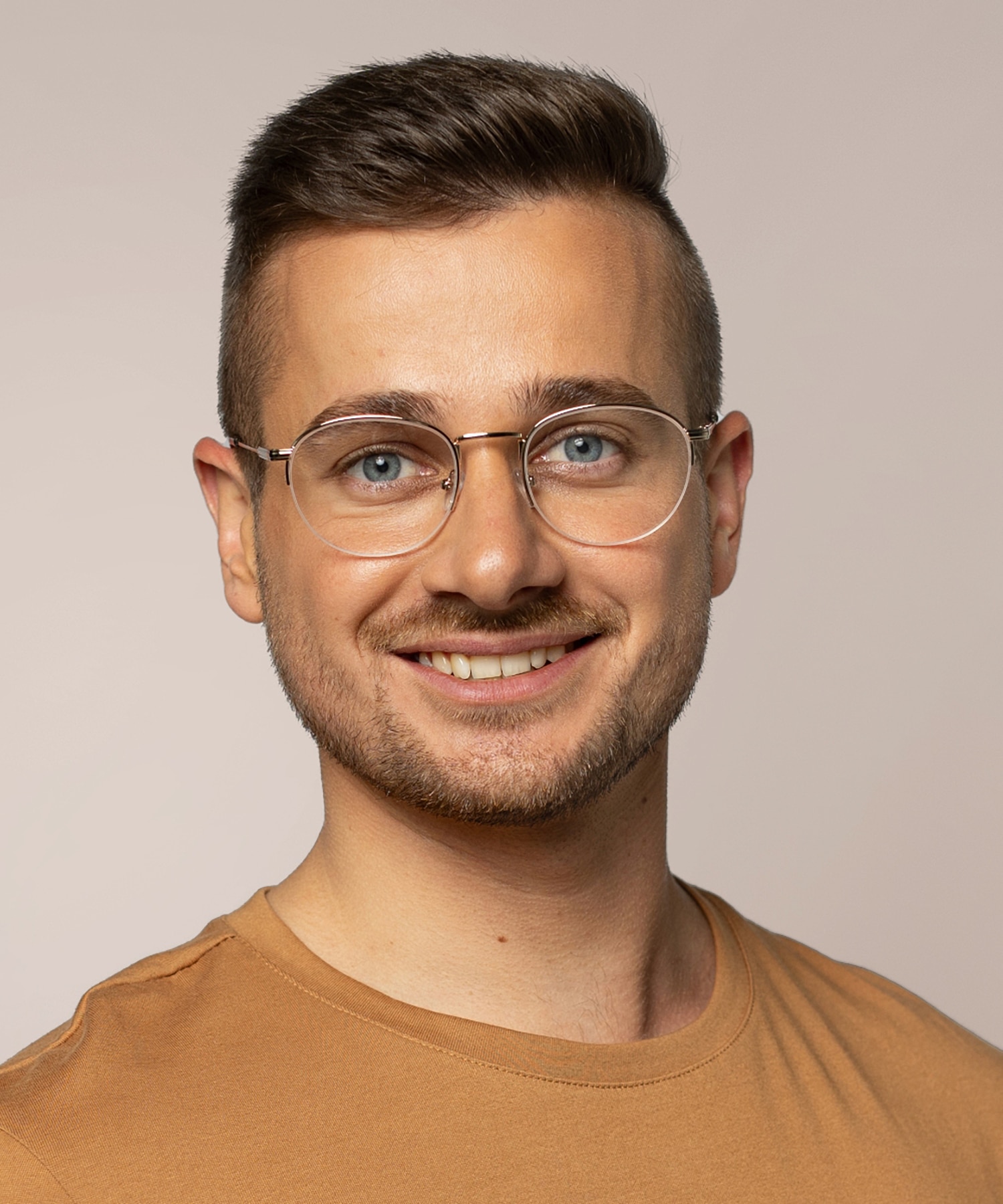 Belfast Goud MetaalEyeglass Frames voor heren van B24