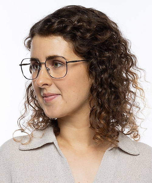 Düsseldorf Mat gunmetal MetaalEyeglass Frames voor dames van B24