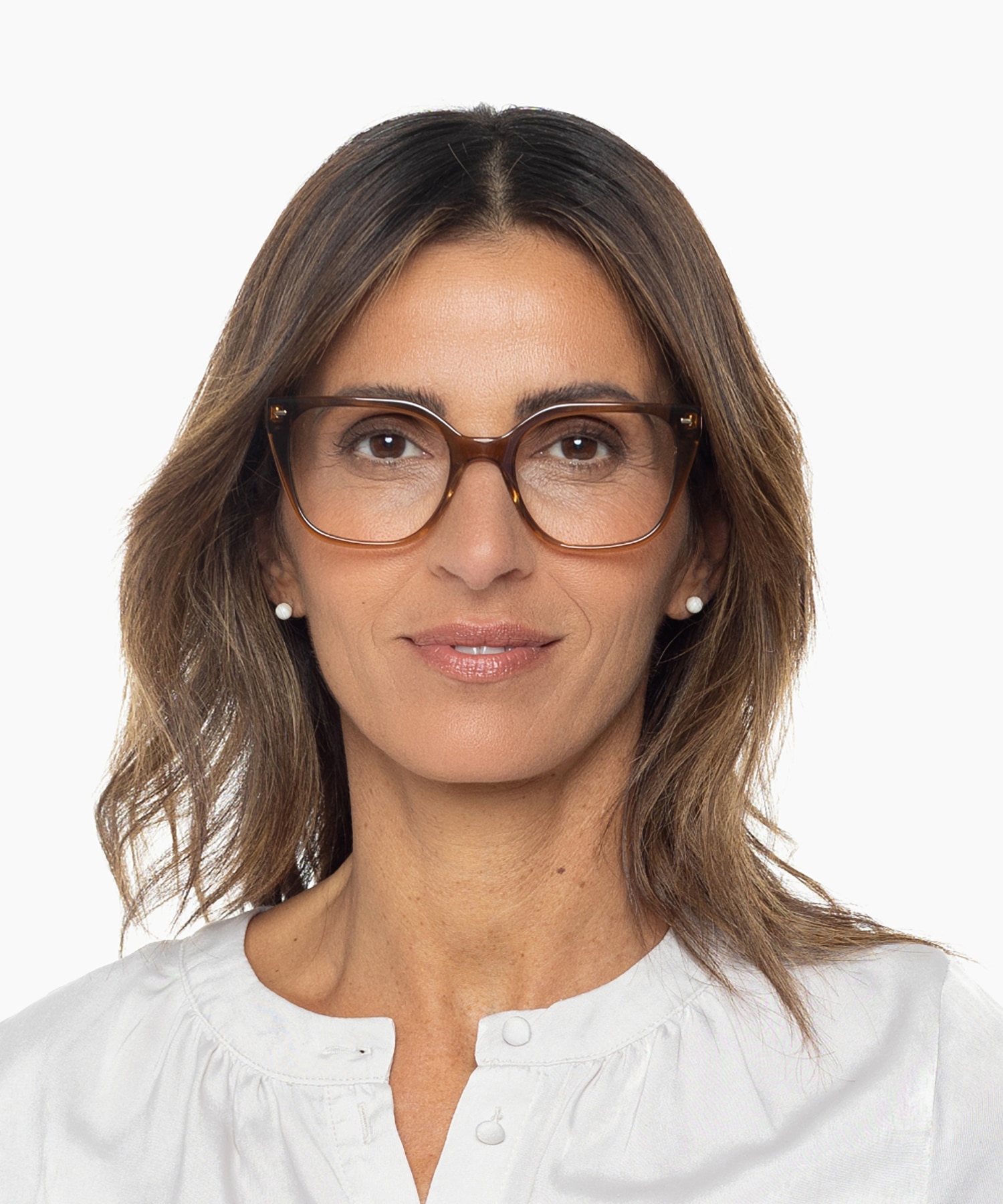 Beverly Kristal Bruin AcetaatEyeglass Frames voor dames van B24