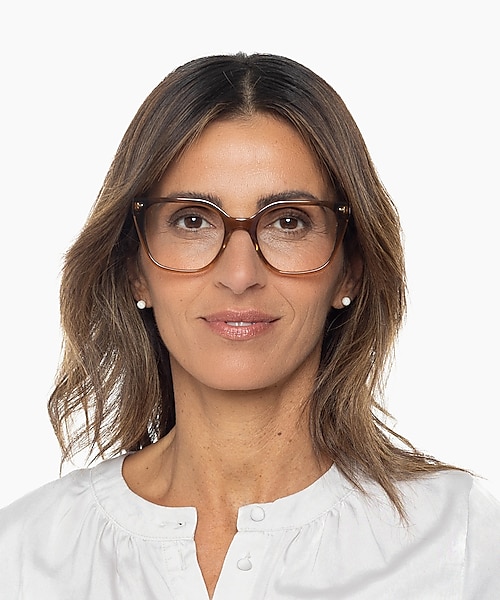 Beverly Crystal Braun AcetatEyeglass Frames für Damen von B24