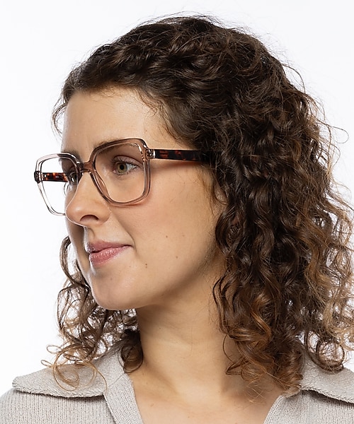 Hanna Kristall Hellrosa KunststoffEyeglass Frames für Damen von B24