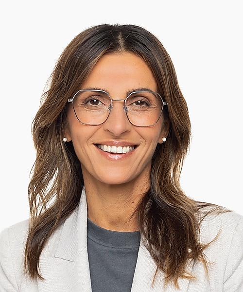 Madison Matt Silver  &  Milky Blue MetallEyeglass Frames für Damen von B24