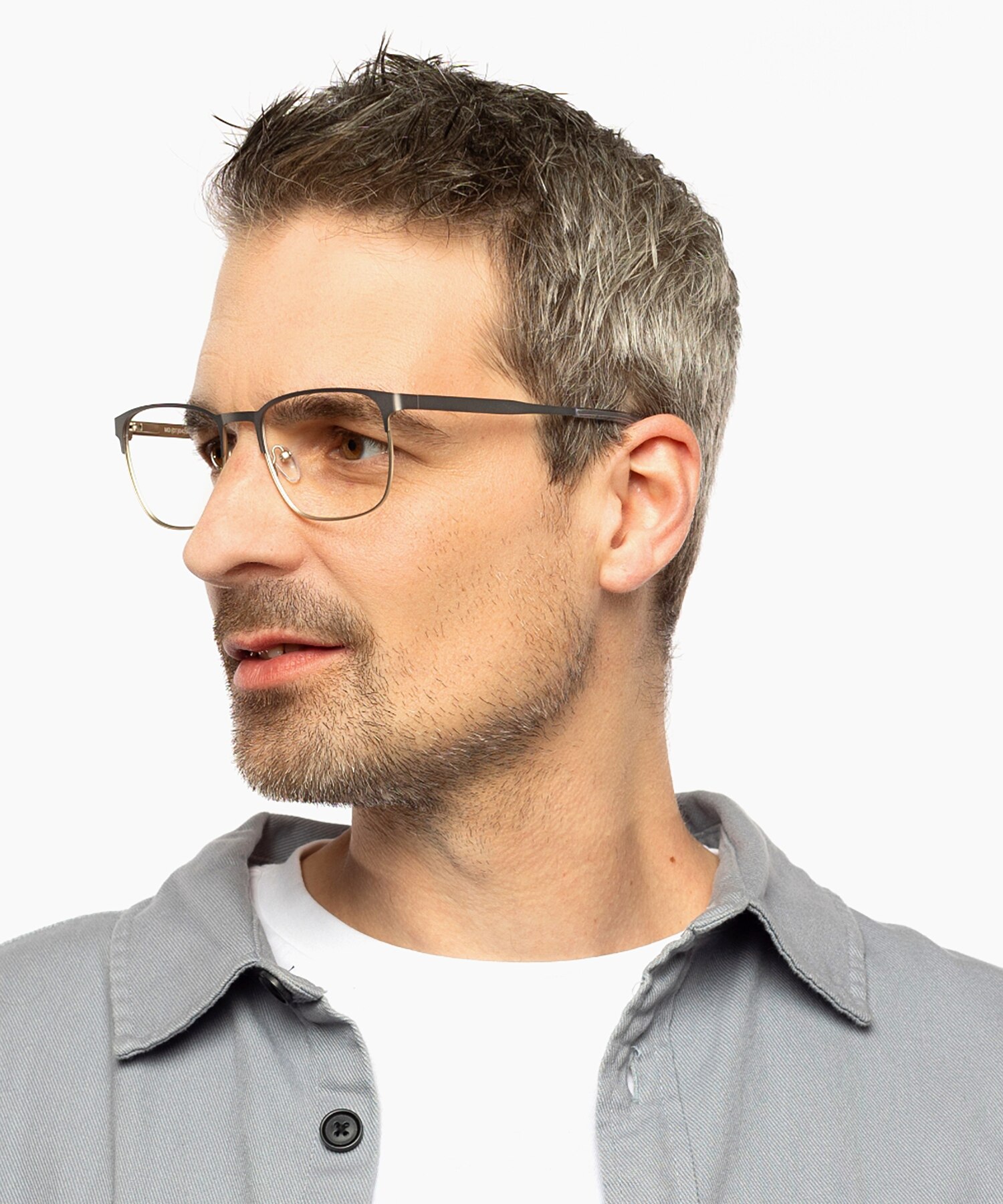 Hamilton Matt Gun  &  Matt Gold MetallEyeglass Frames für Herren von B24