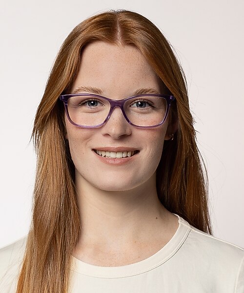 Paris Paars AcetaatEyeglass Frames voor dames van B24
