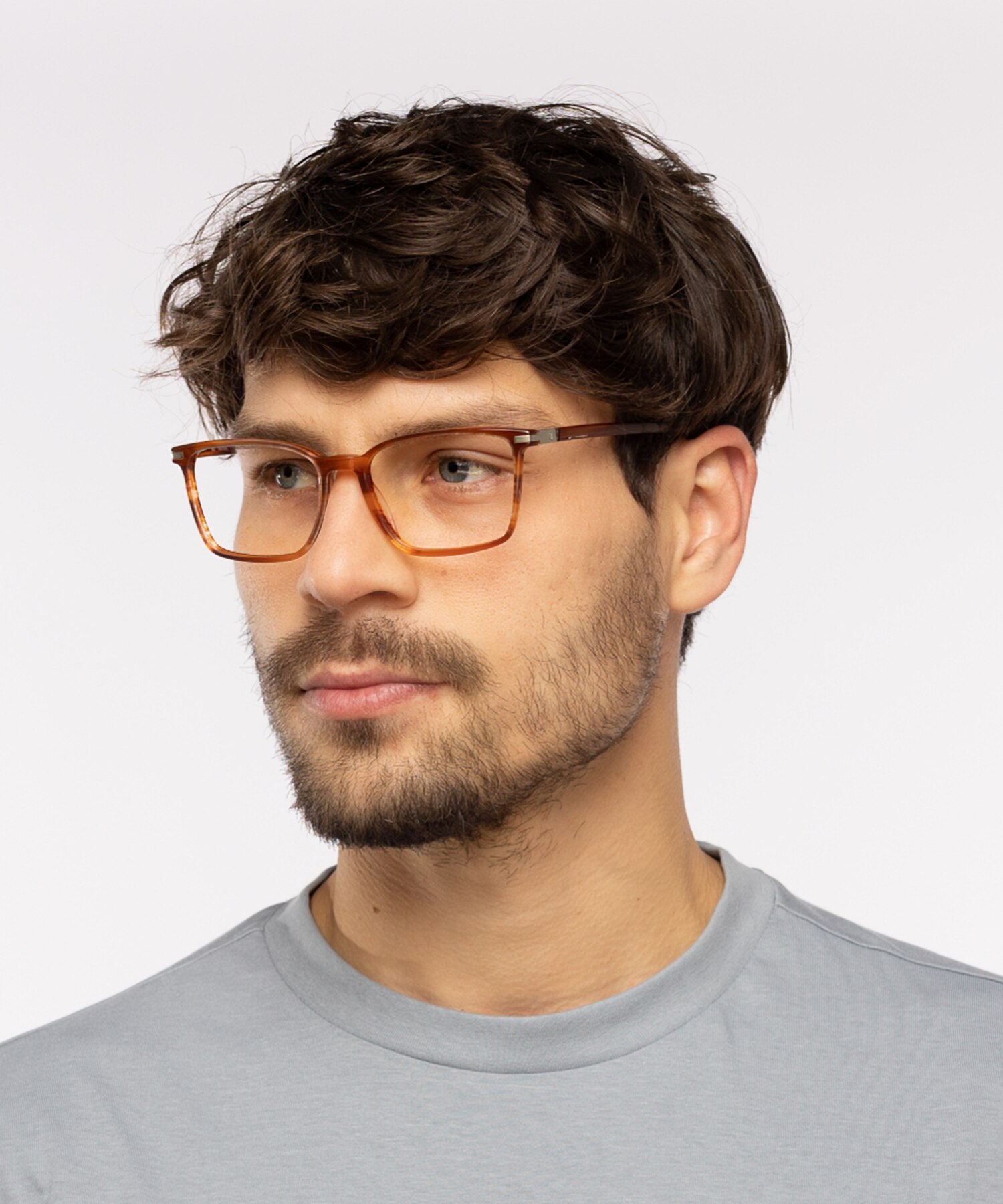 Wembley Honey Horn  &  Matt Silver AcetatEyeglass Frames für Herren von B24