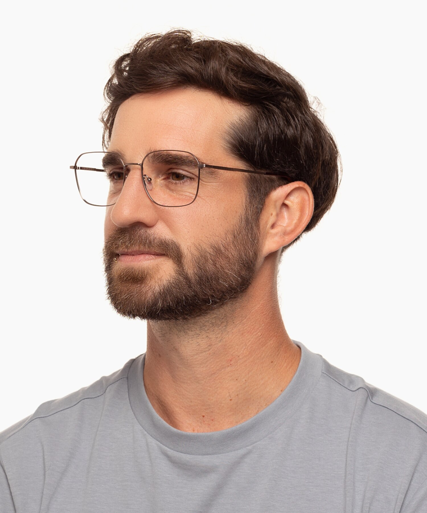 Steve Mat gunmetal  &  Havana MetaalEyeglass Frames voor heren van B24