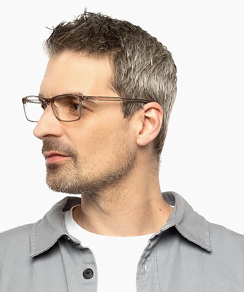 Toronto Crystal Hellgrau KunststoffEyeglass Frames für Herren von B24