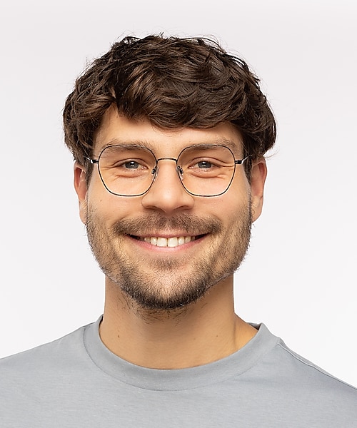 Claire Zwart  &  kristal mauve MetaalEyeglass Frames voor heren van B24