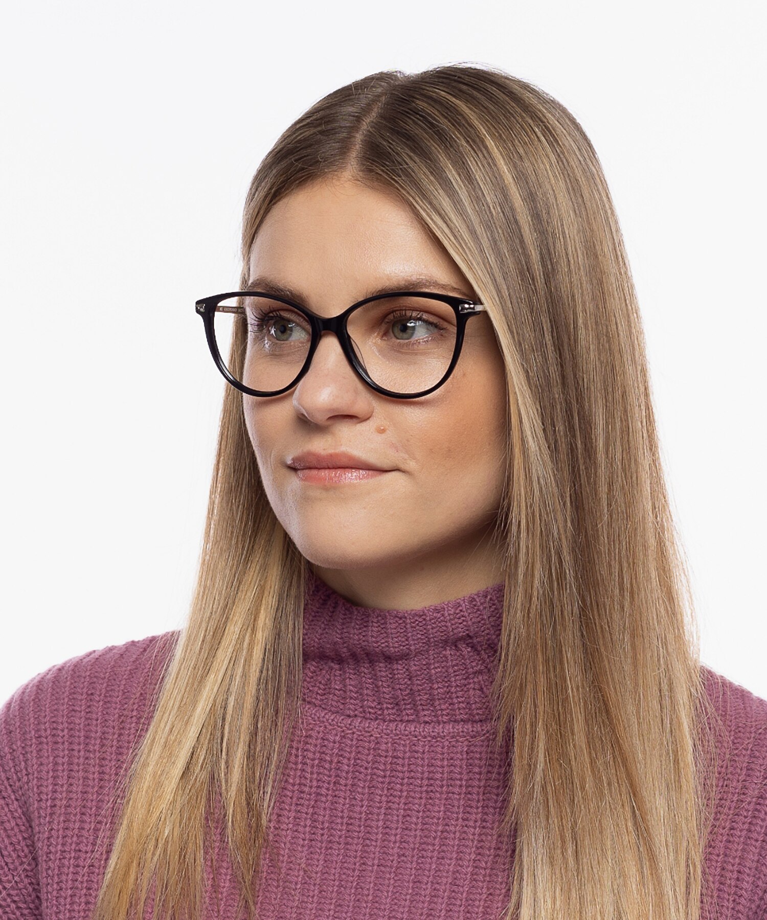 Eucla Zwart & Zilver AcetaatEyeglass Frames voor dames van B24