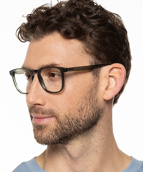 Minnesota Kristalgroen KunststofEyeglass Frames voor heren van B24
