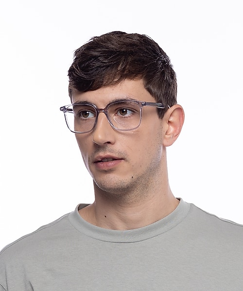 Taylor Kristal lichtgrijs AcetaatEyeglass Frames voor heren van B24