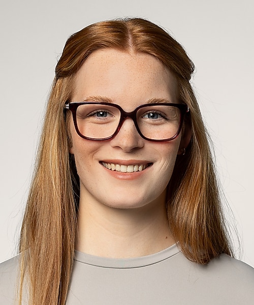 Scarlett Crystal Burgundy AcetaatEyeglass Frames voor dames van B24