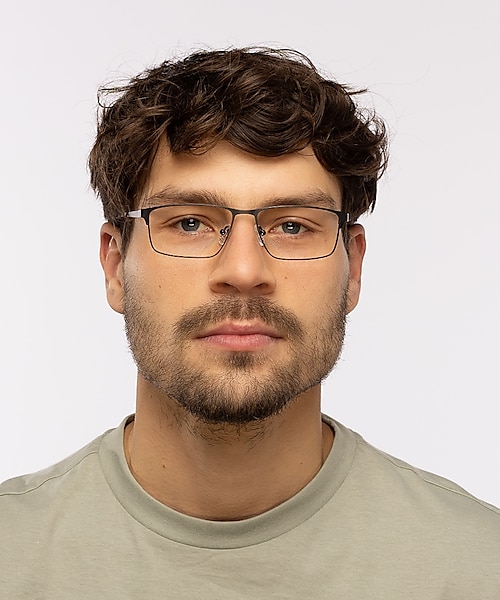 Turin Zwart MetaalEyeglass Frames voor heren van B24