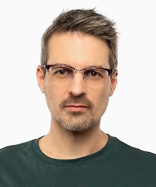 Newton Havana MetallEyeglass Frames für Herren von B24