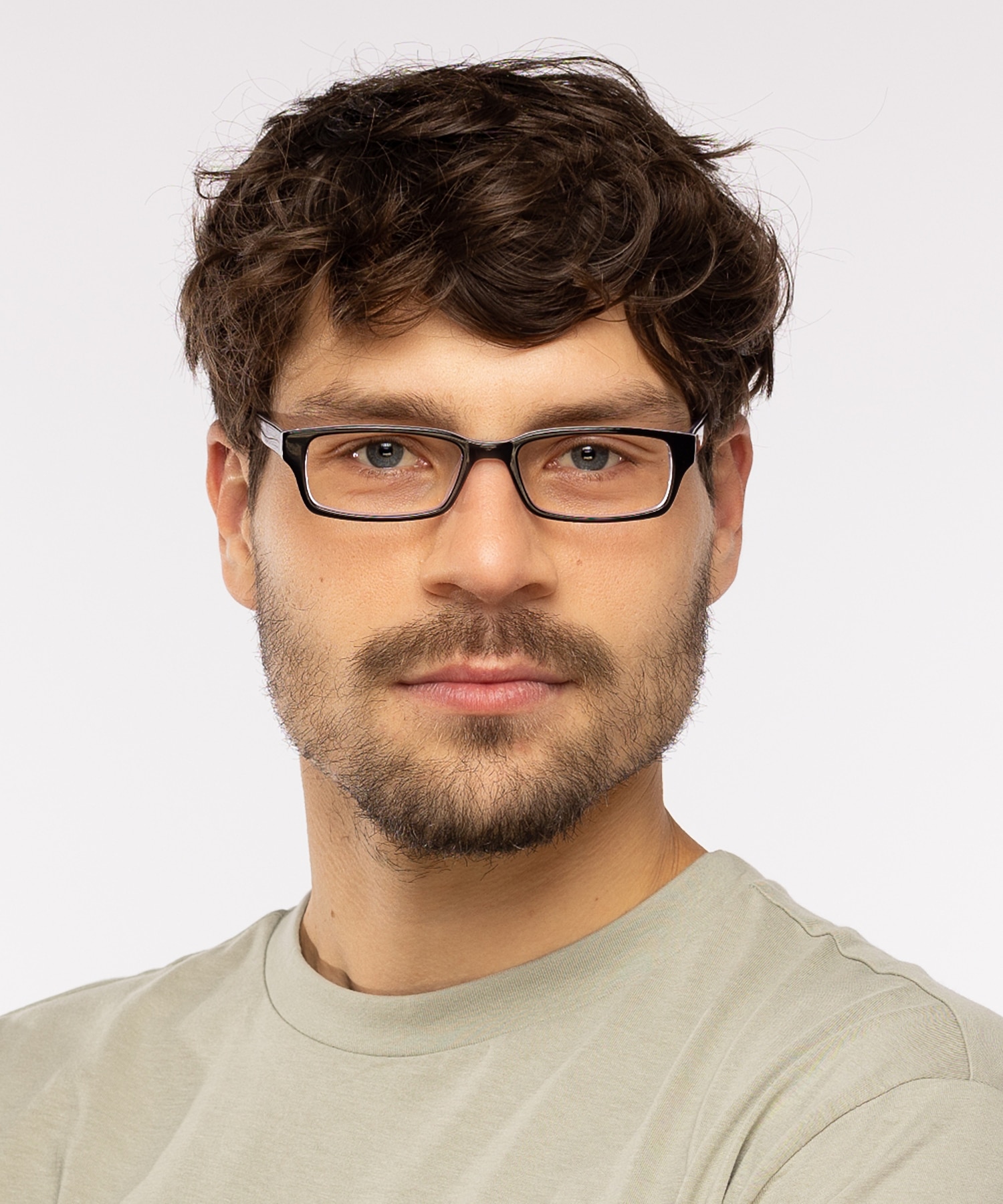 Capuno Zwart & wit AcetaatEyeglass Frames voor heren van B24