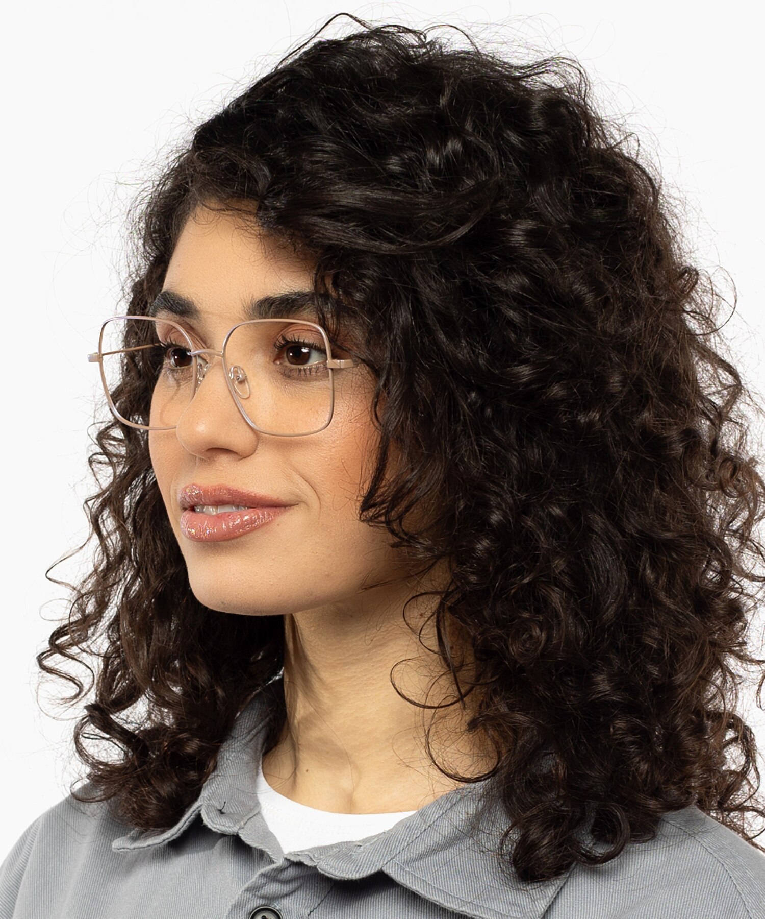 Carrie Parelmoer lavendel MetaalEyeglass Frames voor dames van B24