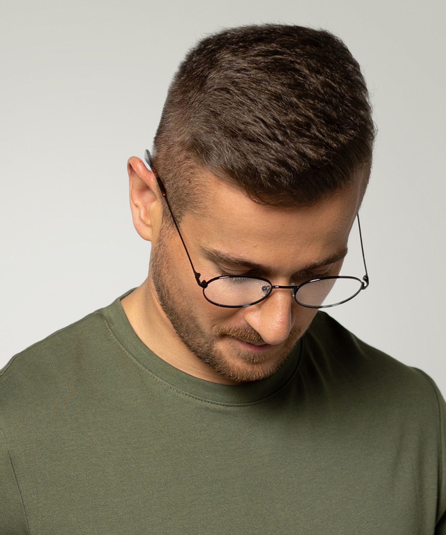 Leeds Schwarz MetallEyeglass Frames für Herren von B24