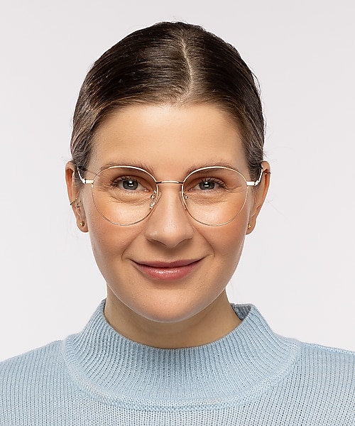 Charlottenburg Roségold MetallEyeglass Frames für Damen von B24