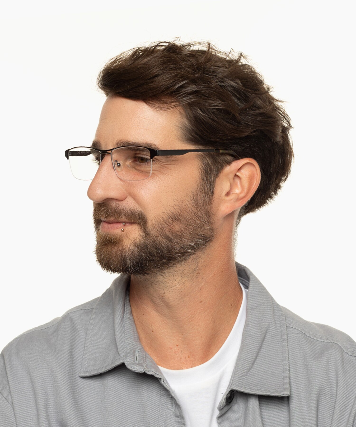 Bilbao Mat gunmetal  &  Havana MetaalEyeglass Frames voor heren van B24