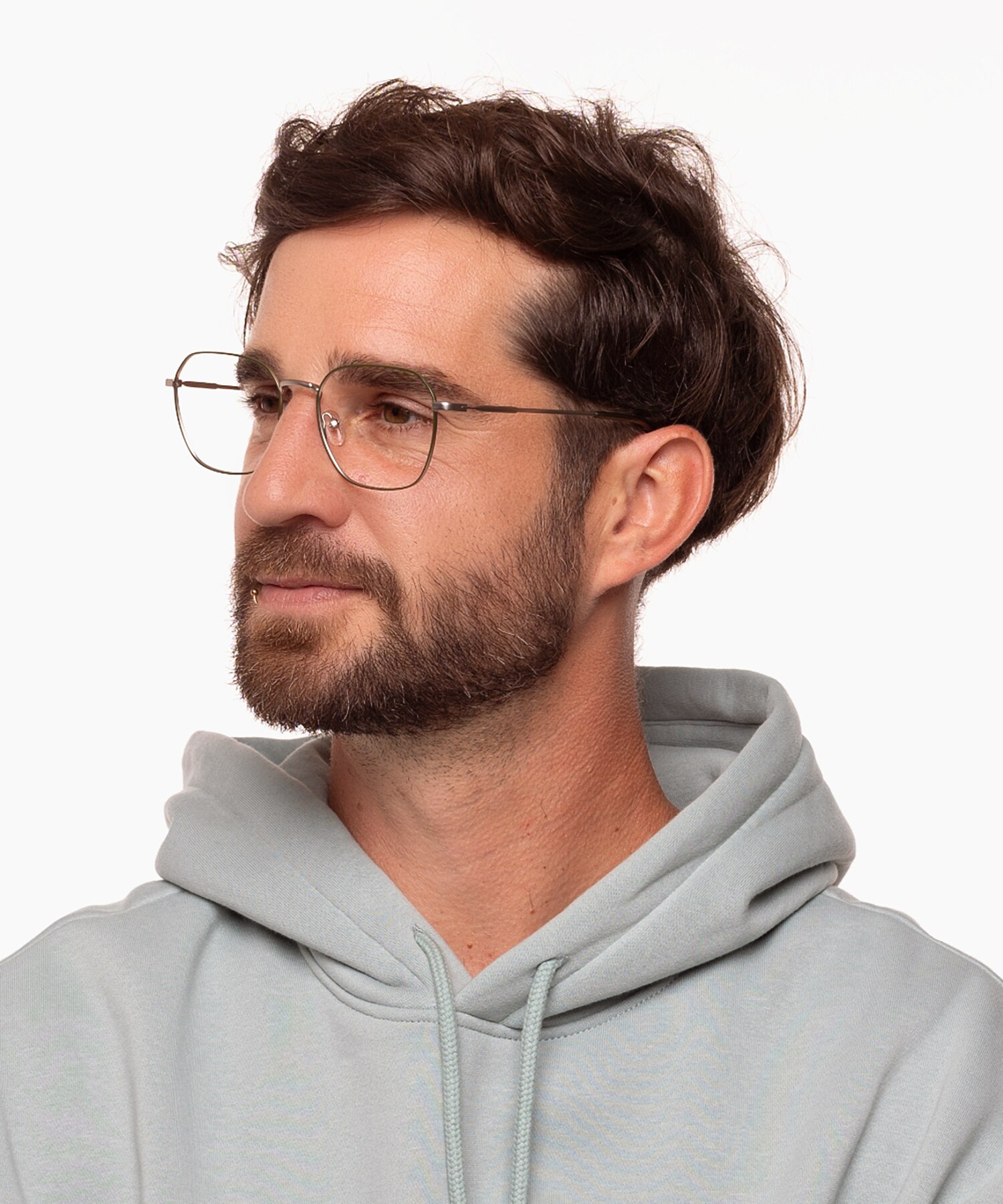 Tanger Matzilver  &  groen MetaalEyeglass Frames voor heren van B24