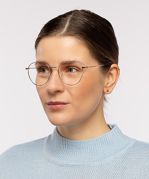 Charlottenburg Roségold MetallEyeglass Frames für Damen von B24